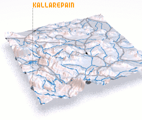 3d view of Kallār-e Pā\