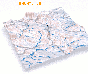 3d view of Malā-ye Tom