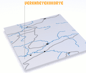 3d view of Verkhneye Kokor\