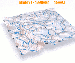 3d view of Ābādī-ye Ḩājj Moḩammad Qolī