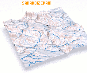 3d view of Sarābbīz-e Pā\