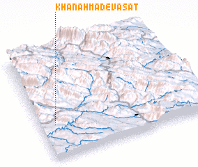 3d view of Khān Aḩmad-e Vasaţ