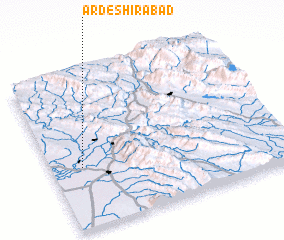 3d view of Ardeshīrābād