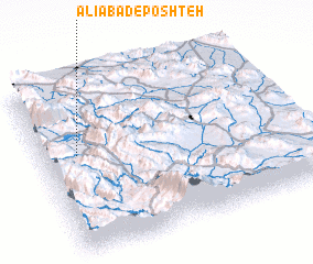 3d view of ‘Alīābād-e Poshteh