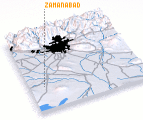 3d view of Zamānābād