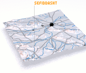 3d view of Sefīd Dasht