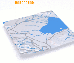 3d view of Ḩasanābād