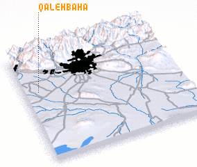 3d view of Qal‘eh Baha\