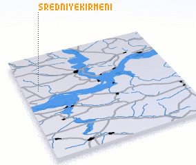 3d view of Sredniye Kirmeni