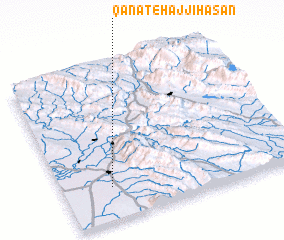 3d view of Qanāt-e Ḩājjī Ḩasan