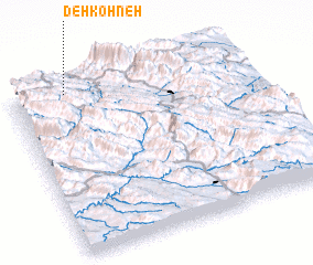 3d view of Deh Kohneh