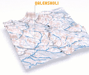 3d view of Qal‘eh Sholī