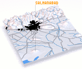 3d view of Salmānābād