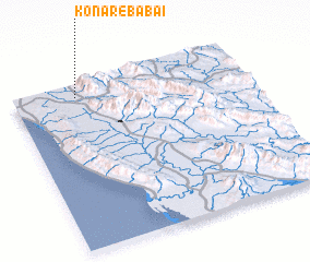 3d view of Konār-e Bābā\