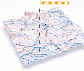 3d view of Pīr Sorkh-e Bālā