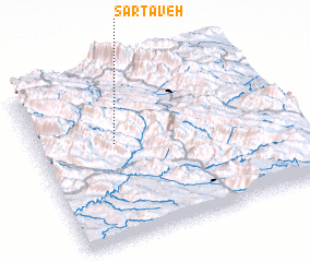 3d view of Sar Ţāveh