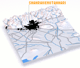 3d view of Shahrak-e Moţahharī
