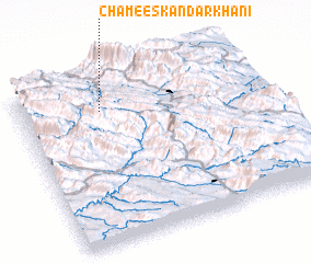 3d view of Cham-e Eskandarkhānī