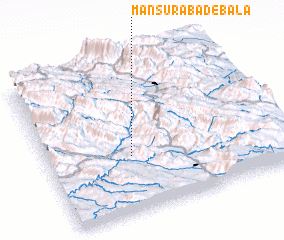 3d view of Manşūrābād-e Bālā