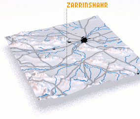 3d view of Zarrīn Shahr