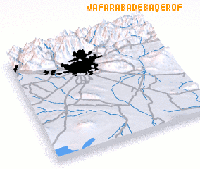 3d view of Ja‘farābād-e Bāqerof