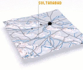 3d view of Solţānābād