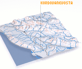 3d view of Kordovān-e Vosţá