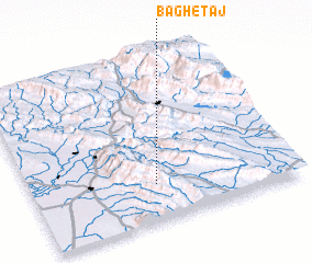 3d view of Bāgh-e Tāj