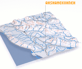 3d view of Aḩshām-e Kohneh