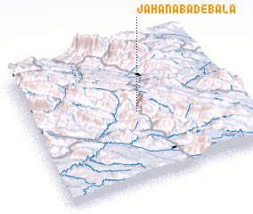 3d view of Jahānābād-e Bālā