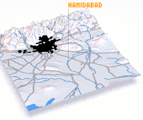 3d view of Ḩamīdābād