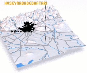 3d view of Ḩoseynābād-e Daftarī