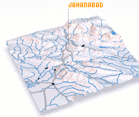 3d view of Jahānābād