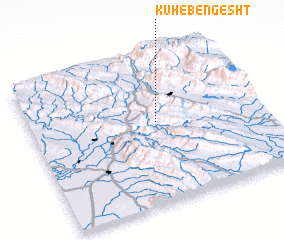 3d view of Kūh-e Bengesht