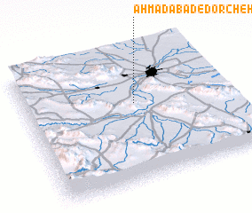 3d view of Aḩmadābād-e Dorcheh