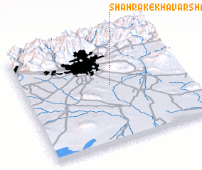 3d view of Shahrak-e Khāvar Shahr
