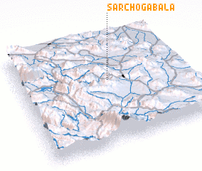 3d view of Sar Chogā Bālā