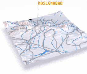 3d view of Moslemābād