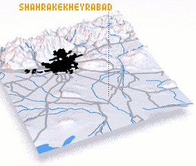 3d view of Shahrak-e Kheyrābād