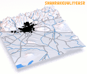 3d view of Shahrak-e Valī-ye ‘Aşr