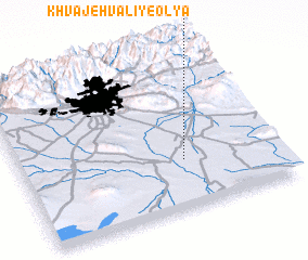 3d view of Khvājeh Valī-ye ‘Olyā