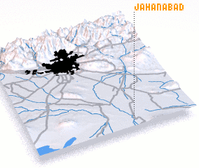 3d view of Jahānābād