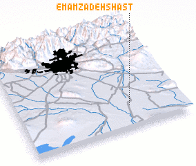 3d view of Emāmzādeh Shaşt