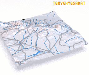 3d view of Tekyeh-ye Sādāt