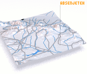 3d view of Āb Senjeteh