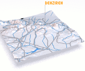 3d view of Deh Zīreh