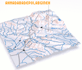 3d view of Aḩmadābād-e Pol Ābgīneh