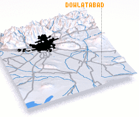 3d view of Dowlatābād