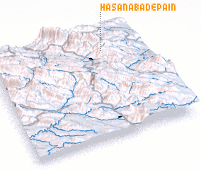 3d view of Ḩasanābād-e Pā\