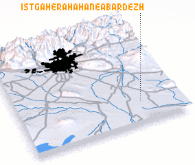 3d view of Īstgāh-e Rāh Āhan-e Abar Dezh